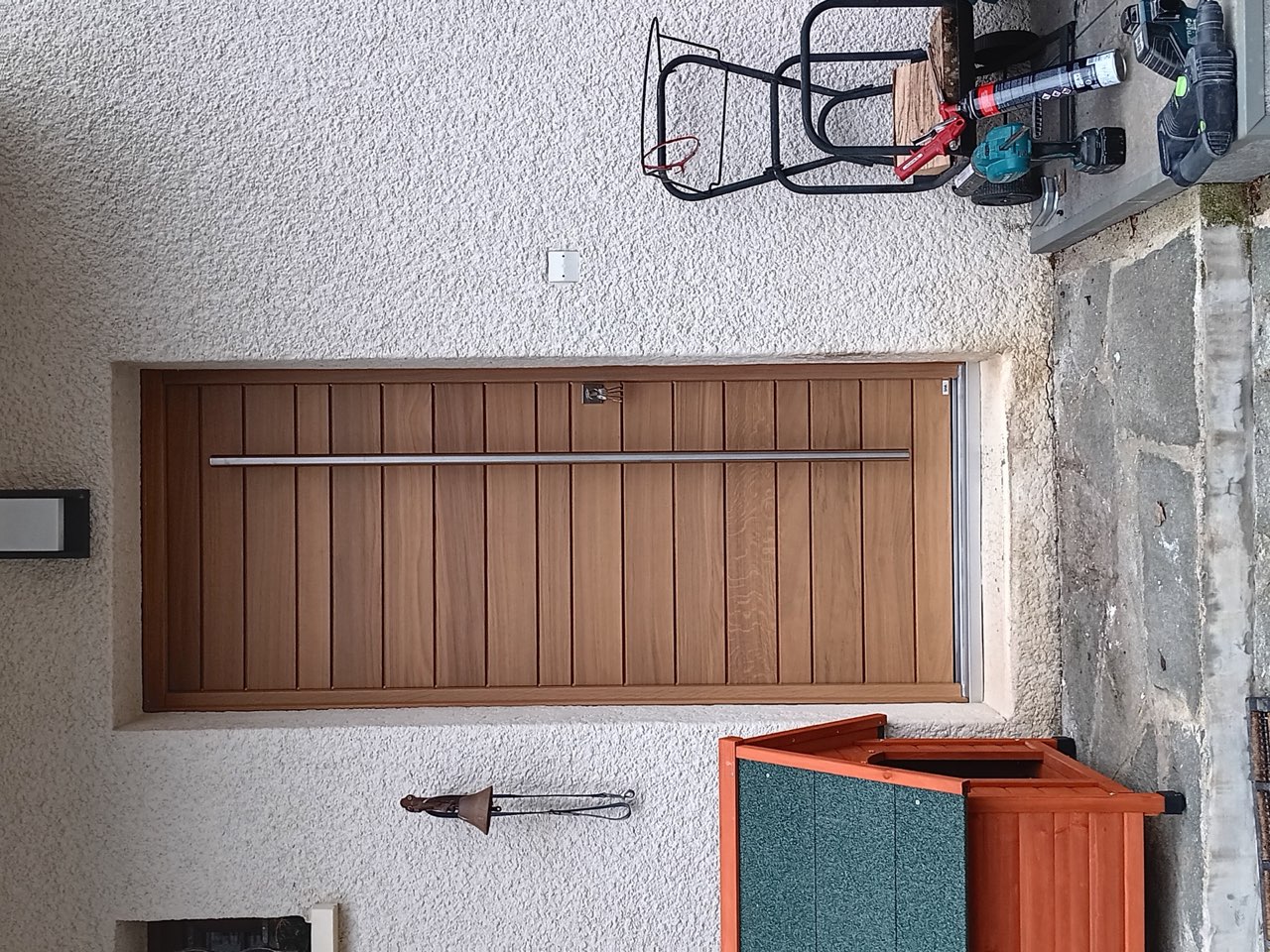 Porte de garage bois